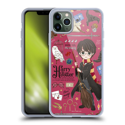 Harry Potter Deathly Hallows XXXVII Harry Pattern Soft Gel Case for Apple iPhone 11 Pro Max & MagSafe