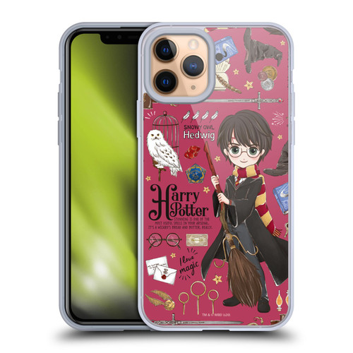 Harry Potter Deathly Hallows XXXVII Harry Pattern Soft Gel Case for Apple iPhone 11 Pro