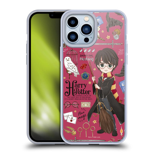 Harry Potter Deathly Hallows XXXVII Harry Pattern Soft Gel Case for Apple iPhone 13 Pro Max