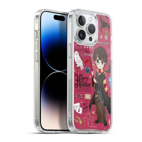 Harry Potter Deathly Hallows XXXVII Harry Pattern Soft Gel Case for Apple iPhone 13 Pro Max & MagSafe