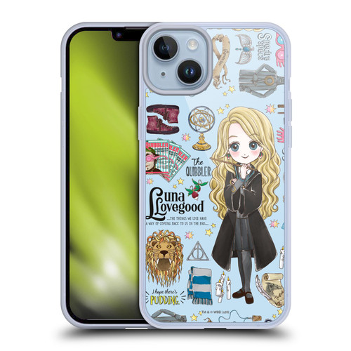 Harry Potter Deathly Hallows XXXVII Luna Pattern Soft Gel Case for Apple iPhone 14 Plus