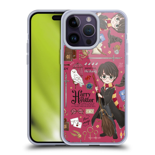 Harry Potter Deathly Hallows XXXVII Harry Pattern Soft Gel Case for Apple iPhone 14 Pro Max