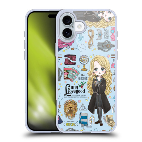 Harry Potter Deathly Hallows XXXVII Luna Pattern Soft Gel Case for Apple iPhone 16 Plus & MagSafe