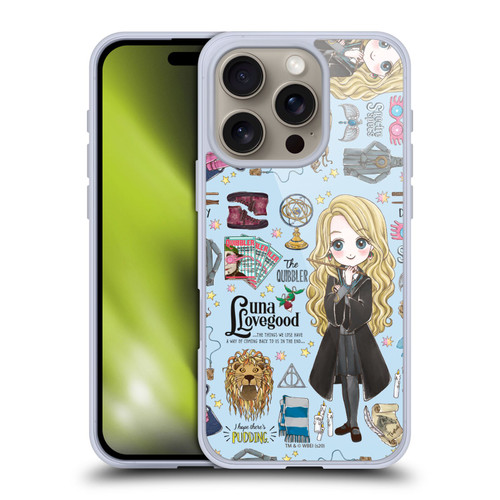 Harry Potter Deathly Hallows XXXVII Luna Pattern Soft Gel Case for Apple iPhone 16 Pro