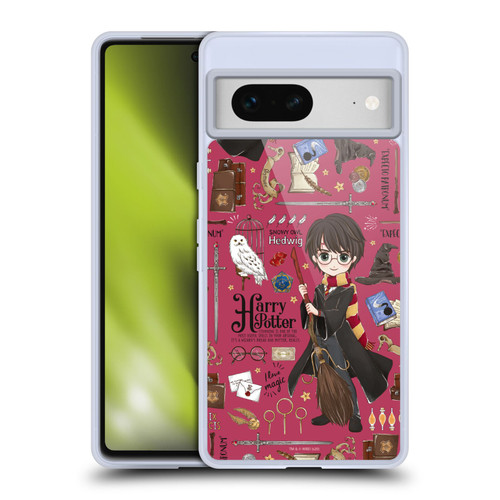 Harry Potter Deathly Hallows XXXVII Harry Pattern Soft Gel Case for Google Pixel 7
