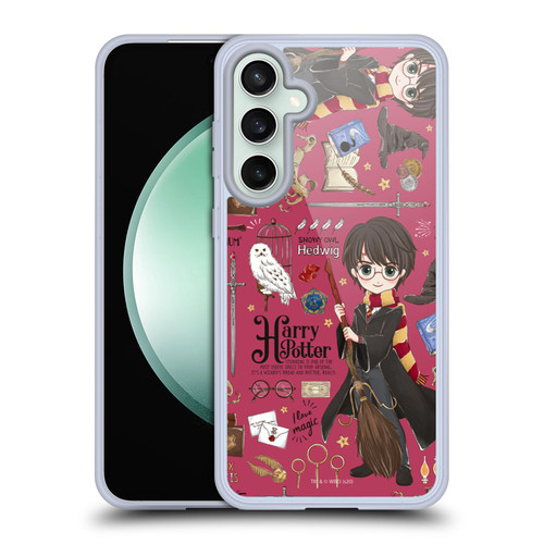 Harry Potter Deathly Hallows XXXVII Harry Pattern Soft Gel Case for Samsung Galaxy S23 FE 5G
