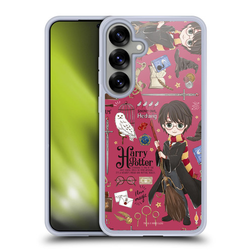 Harry Potter Deathly Hallows XXXVII Harry Pattern Soft Gel Case for Samsung Galaxy S25+