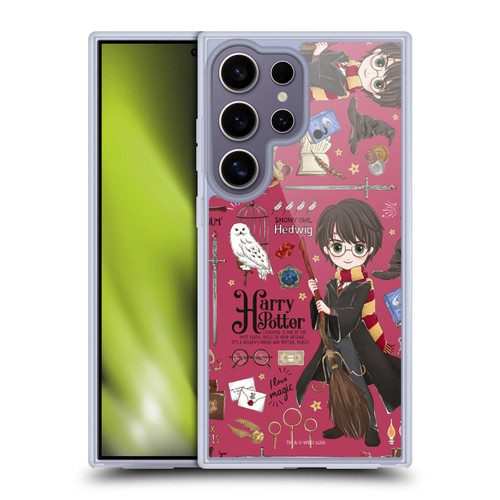 Harry Potter Deathly Hallows XXXVII Harry Pattern Soft Gel Case for Samsung Galaxy S25 Ultra