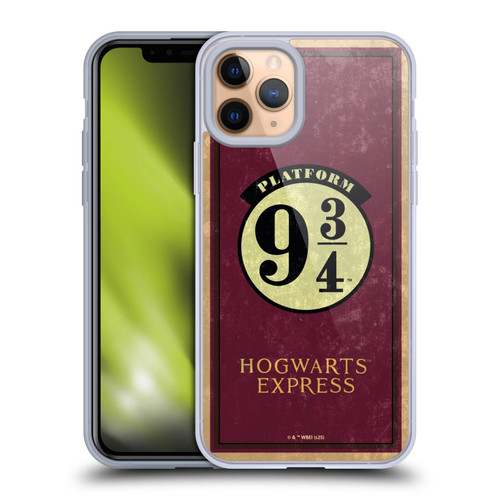 Harry Potter Locations Typography Platform 9 3/4 Soft Gel Case for Apple iPhone 11 Pro & MagSafe