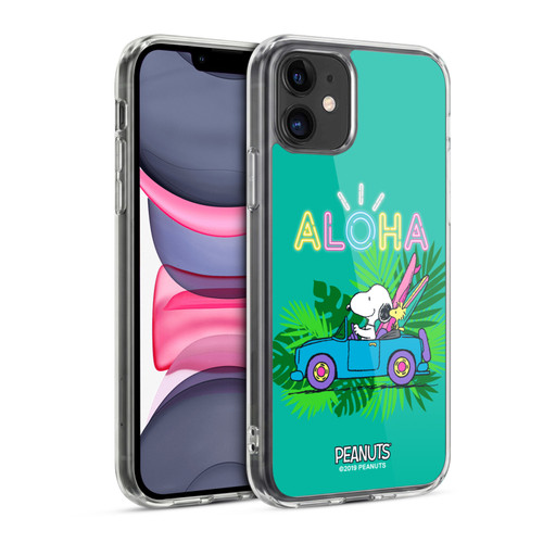 Peanuts Snoopy Aloha Disco Tropical Surf Soft Gel Case for Apple iPhone 11