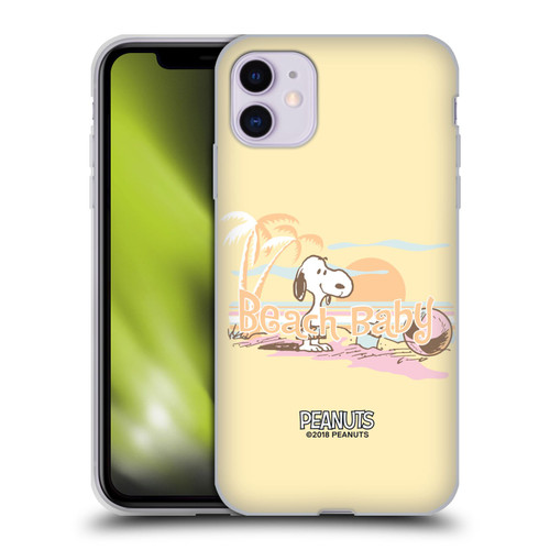Peanuts Beach Snoopy Sunset Soft Gel Case for Apple iPhone 11