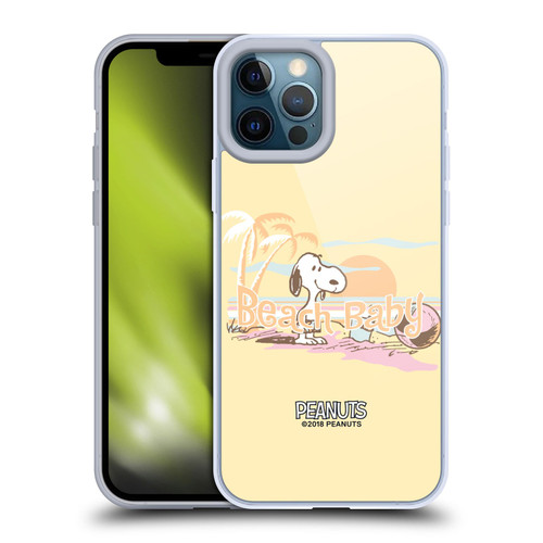 Peanuts Beach Snoopy Sunset Soft Gel Case for Apple iPhone 12 Pro Max