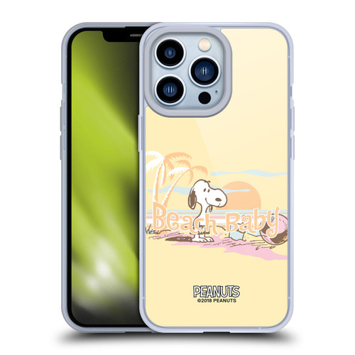 Peanuts Beach Snoopy Sunset Soft Gel Case for Apple iPhone 13 Pro