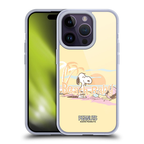 Peanuts Beach Snoopy Sunset Soft Gel Case for Apple iPhone 14 Pro