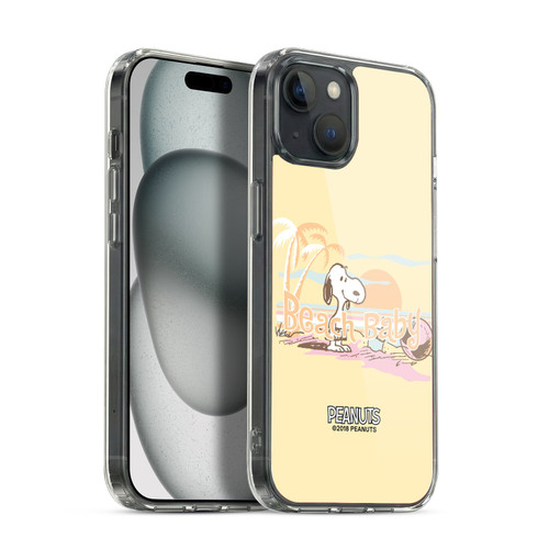 Peanuts Beach Snoopy Sunset Soft Gel Case for Apple iPhone 15 Plus & MagSafe