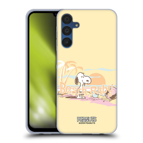 Peanuts Beach Snoopy Sunset Soft Gel Case for Samsung Galaxy A15