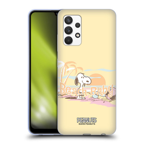 Peanuts Beach Snoopy Sunset Soft Gel Case for Samsung Galaxy A32 (2021)