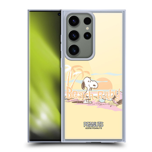 Peanuts Beach Snoopy Sunset Soft Gel Case for Samsung Galaxy S23 Ultra 5G