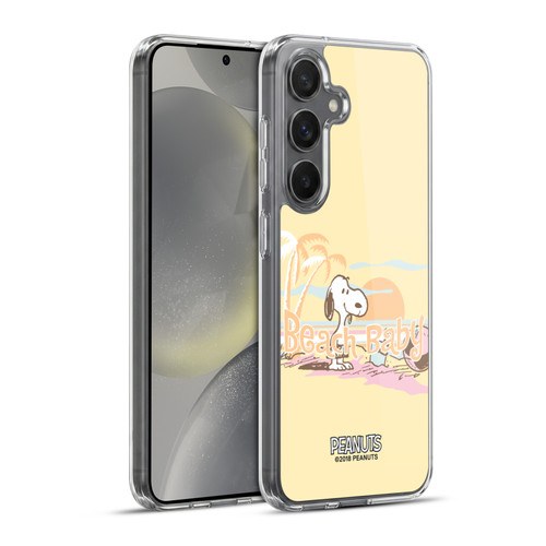 Peanuts Beach Snoopy Sunset Soft Gel Case for Samsung Galaxy S24+ 5G & MagSafe