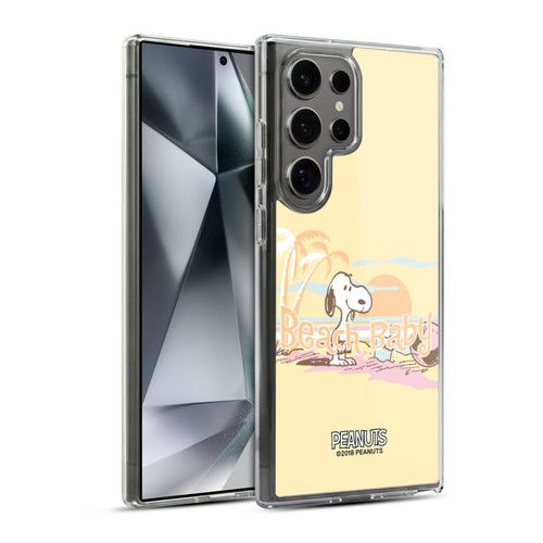 Peanuts Beach Snoopy Sunset Soft Gel Case for Samsung Galaxy S24 Ultra 5G & MagSafe