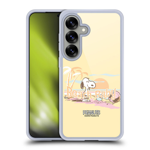 Peanuts Beach Snoopy Sunset Soft Gel Case for Samsung Galaxy S25