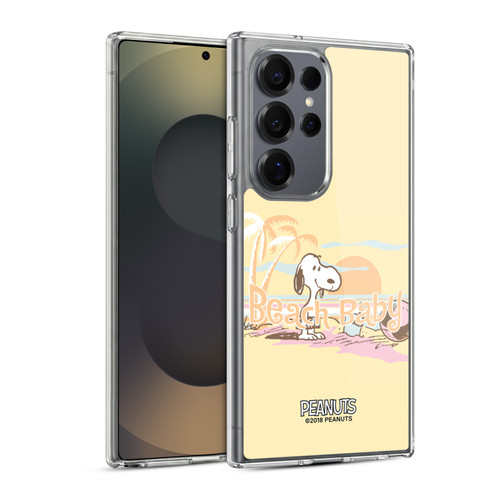 Peanuts Beach Snoopy Sunset Soft Gel Case for Samsung Galaxy S25 Ultra & MagSafe