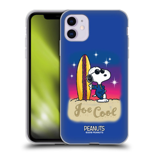 Peanuts Snoopy Boardwalk Airbrush Joe Cool Surf Soft Gel Case for Apple iPhone 11