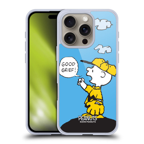Peanuts Charlie Brown Good Grief Soft Gel Case for Apple iPhone 16 Pro & MagSafe