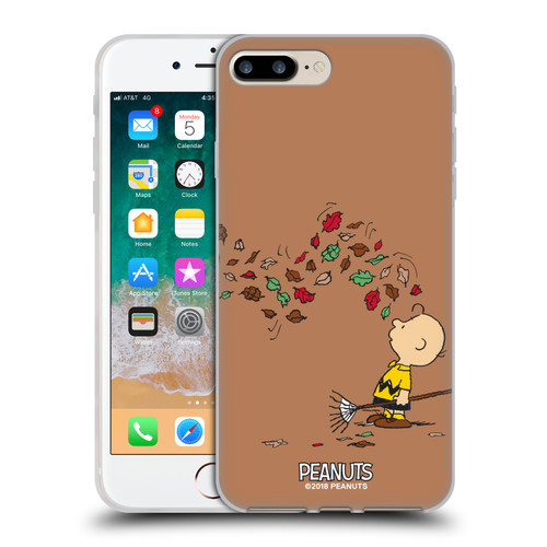 Peanuts Charlie Brown Autumn Soft Gel Case for Apple iPhone 7 Plus / iPhone 8 Plus & MagSafe