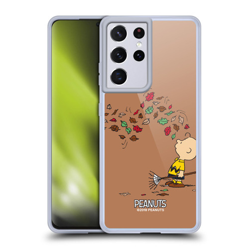 Peanuts Charlie Brown Autumn Soft Gel Case for Samsung Galaxy S21 Ultra 5G & MagSafe
