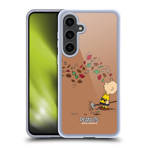 Peanuts Charlie Brown Autumn Soft Gel Case for Samsung Galaxy S24+ 5G & MagSafe