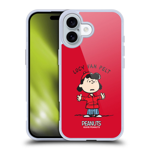 Peanuts Characters Lucy van Pelt Soft Gel Case for Apple iPhone 16 & MagSafe