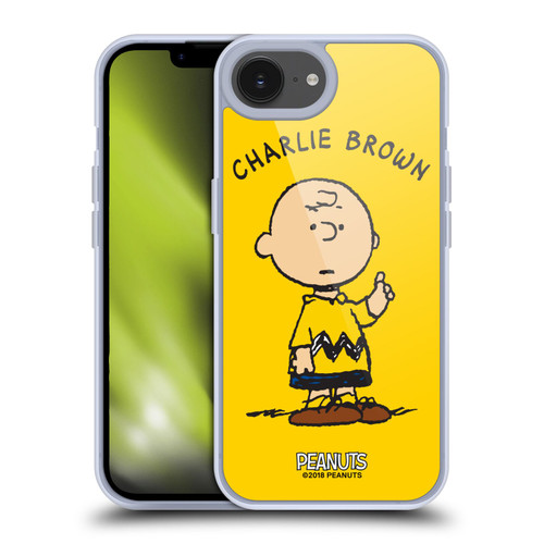 Peanuts Characters Charlie Brown Soft Gel Case for Apple iPhone 16e & MagSafe