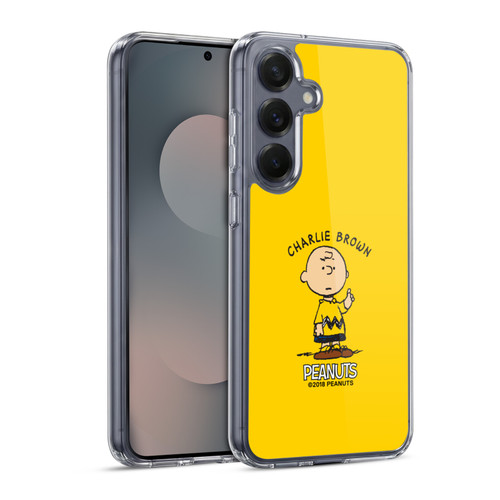 Peanuts Characters Charlie Brown Soft Gel Case for Samsung Galaxy S25 & MagSafe