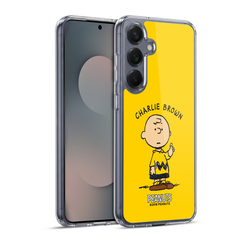 Peanuts Characters Charlie Brown Soft Gel Case for Samsung Galaxy S25+ & MagSafe