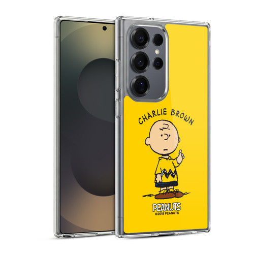 Peanuts Characters Charlie Brown Soft Gel Case for Samsung Galaxy S25 Ultra & MagSafe