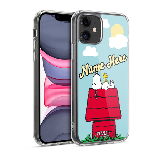 Custom Customised Personalised Peanuts Art Snoopy & Woodstock Soft Gel Case for Apple iPhone 11