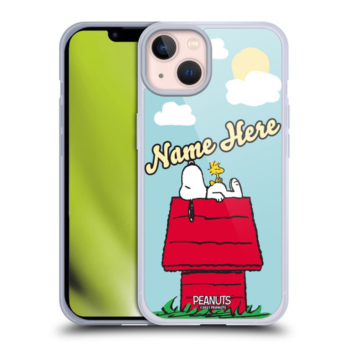 Custom Customised Personalised Peanuts Art Snoopy & Woodstock Soft Gel Case for Apple iPhone 13