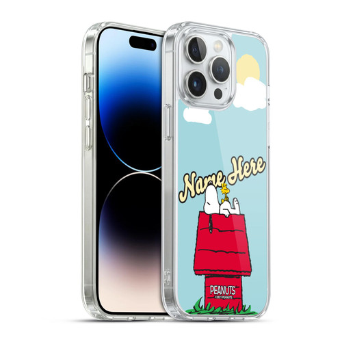 Custom Customised Personalised Peanuts Art Snoopy & Woodstock Soft Gel Case for Apple iPhone 14 Pro Max