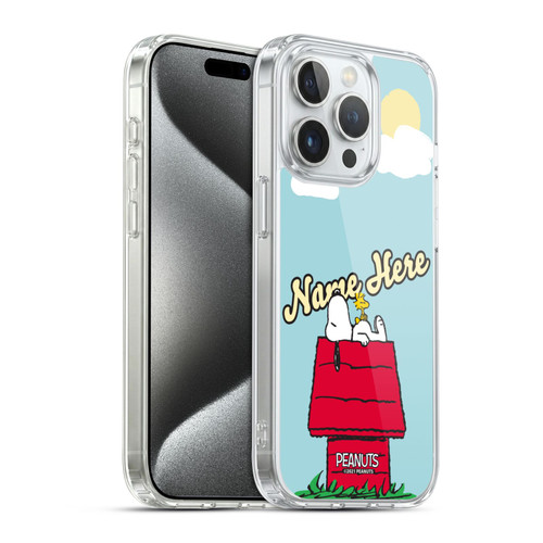 Custom Customised Personalised Peanuts Art Snoopy & Woodstock Soft Gel Case for Apple iPhone 15 Pro