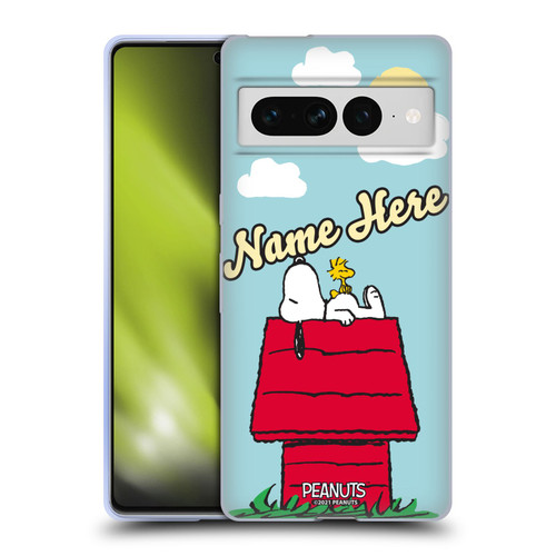 Custom Customised Personalised Peanuts Art Snoopy & Woodstock Soft Gel Case for Google Pixel 7 Pro
