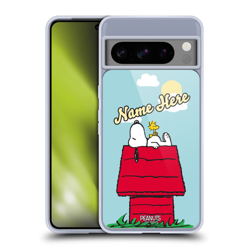 Custom Customised Personalised Peanuts Art Snoopy & Woodstock Soft Gel Case for Google Pixel 8 Pro