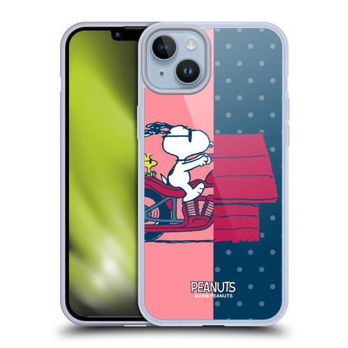 Peanuts Halfs And Laughs Snoopy & Woodstock Soft Gel Case for Apple iPhone 14 Plus