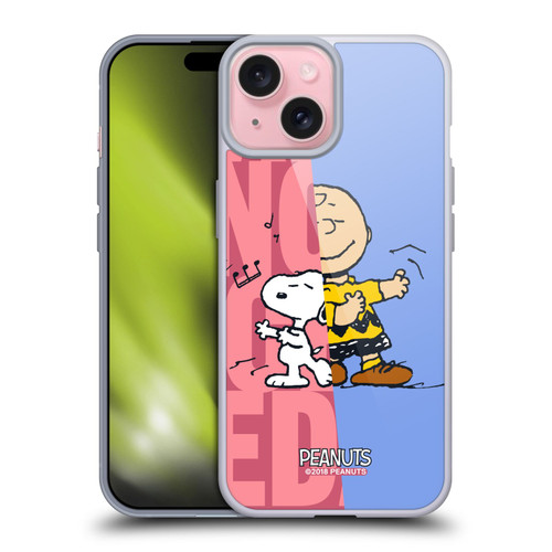 Peanuts Halfs And Laughs Snoopy & Charlie Soft Gel Case for Apple iPhone 15 & MagSafe
