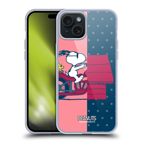 Peanuts Halfs And Laughs Snoopy & Woodstock Soft Gel Case for Apple iPhone 15 Plus