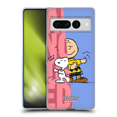 Peanuts Halfs And Laughs Snoopy & Charlie Soft Gel Case for Google Pixel 7 Pro