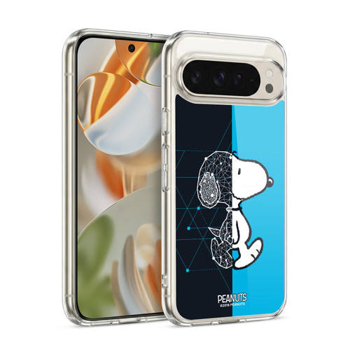 Peanuts Halfs And Laughs Snoopy Geometric Soft Gel Case for Google Pixel 9 / Pixel 9 Pro