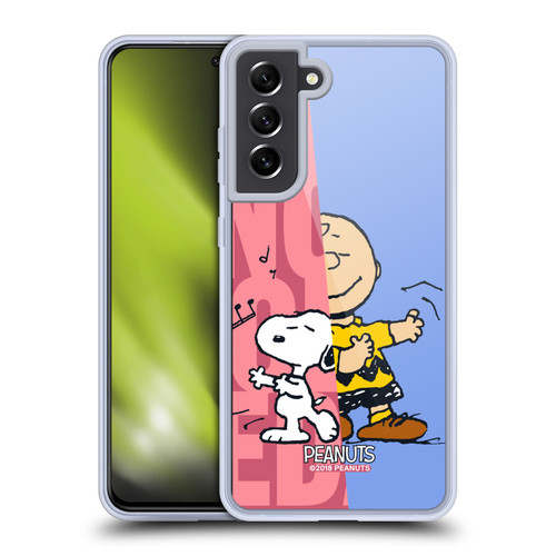 Peanuts Halfs And Laughs Snoopy & Charlie Soft Gel Case for Samsung Galaxy S21 FE 5G