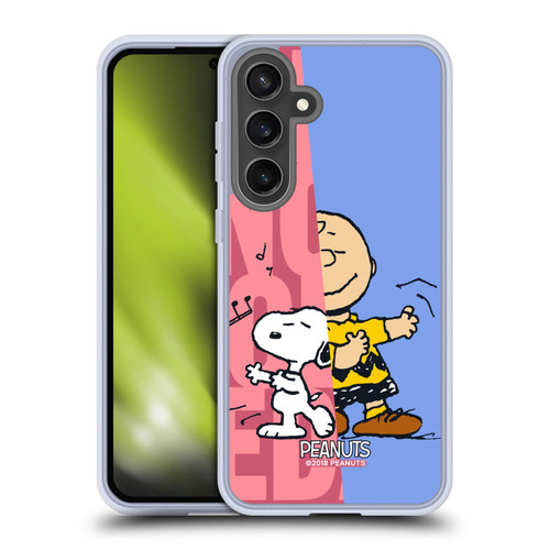 Peanuts Halfs And Laughs Snoopy & Charlie Soft Gel Case for Samsung Galaxy S24 FE