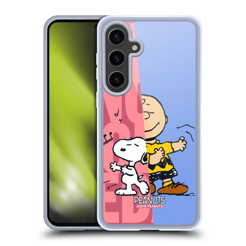 Peanuts Halfs And Laughs Snoopy & Charlie Soft Gel Case for Samsung Galaxy S24+ 5G